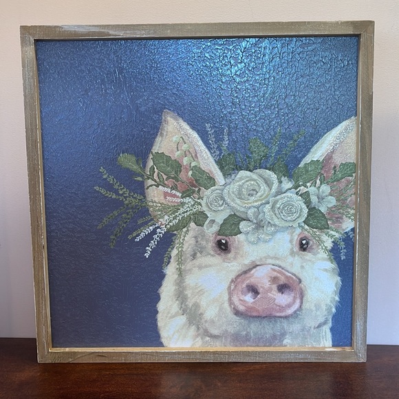 Hobby Lobby Wall Decor Farmhouse Collection Pig With Flowers Wall
